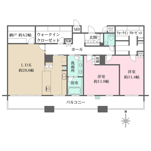 Ｄ’グラフォート神戸三宮タワーの間取図