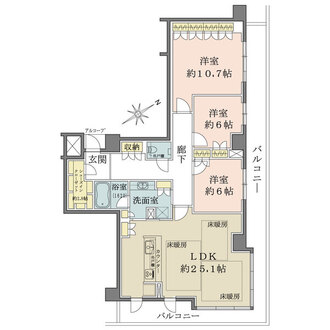 ザ・パークハウス神戸タワーの間取図