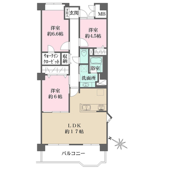 ポートピアプラザE棟の間取図