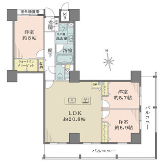 アスタ新長田タワーズコートの間取図