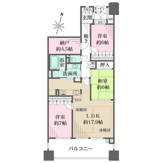 摩耶シーサイドプレイスイースト1番館の間取図