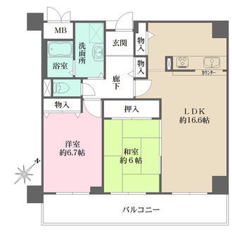 湊川パークサイドの間取図