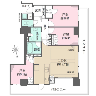 神戸ハーバータワーの間取図