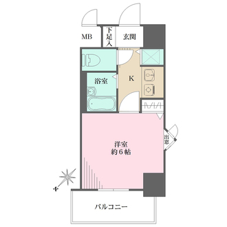 イトーピア三宮アーバンステージの間取図