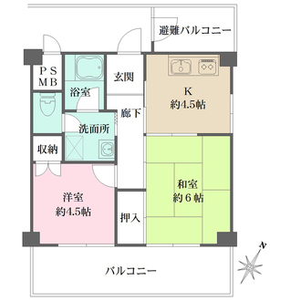サンゼン山手ハイツの間取図