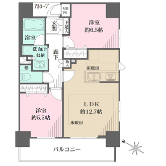 ワコーレKOBE元町通の間取図