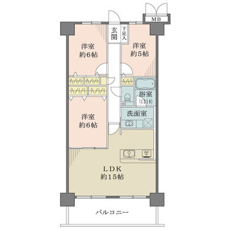 パニエ六甲の間取図