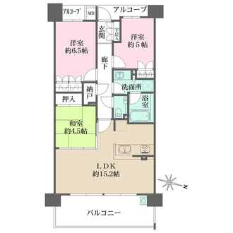 ザ・パークハウス六甲篠原の間取図
