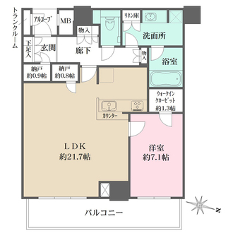 ザ・パークハウス神戸ハーバーランドタワーの間取図