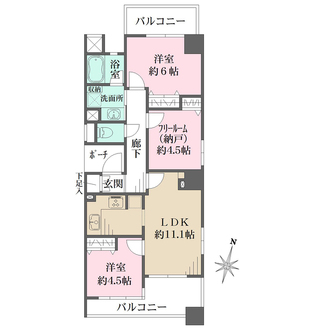 ワコーレ ディ・アルクス三宮の間取図