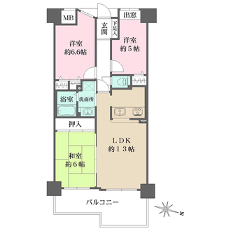 ミオス西灘の間取図