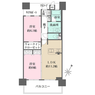 エステムコート神戸三宮プライムの間取図