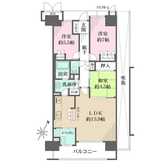 フィレール西神南の間取図