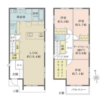 2号地の間取図