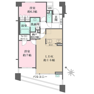 パークスクエア神戸山本通の間取図