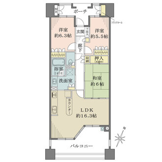 摩耶シーサイドプレイスウエストの間取図