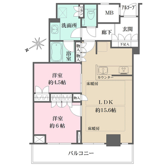 ザ・パークハウス神戸タワーの間取図