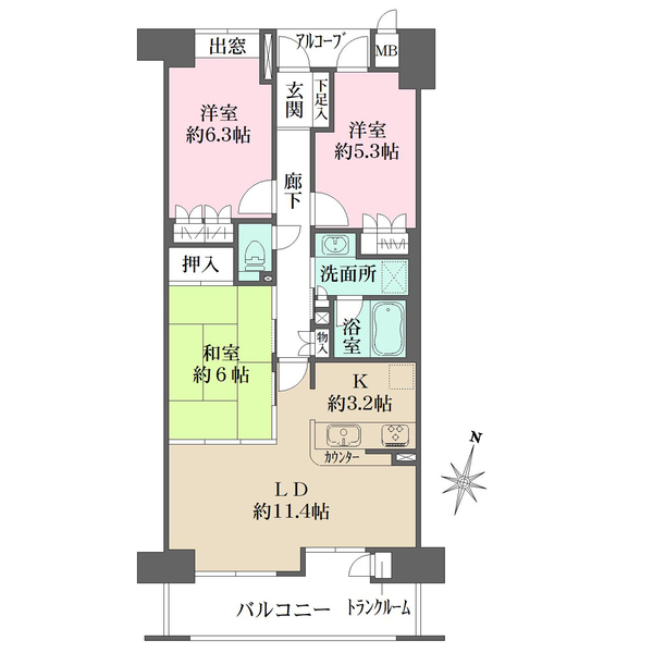 フレアージュ塚口の間取図