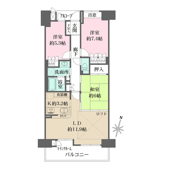 フレアージュ塚口の間取図