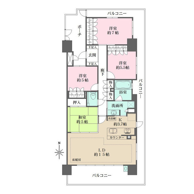 ＢＥＬＩＳＴＡ西宮北口の間取図