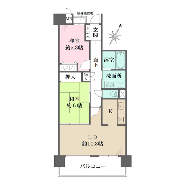 芦屋センチュリーマンションの間取図