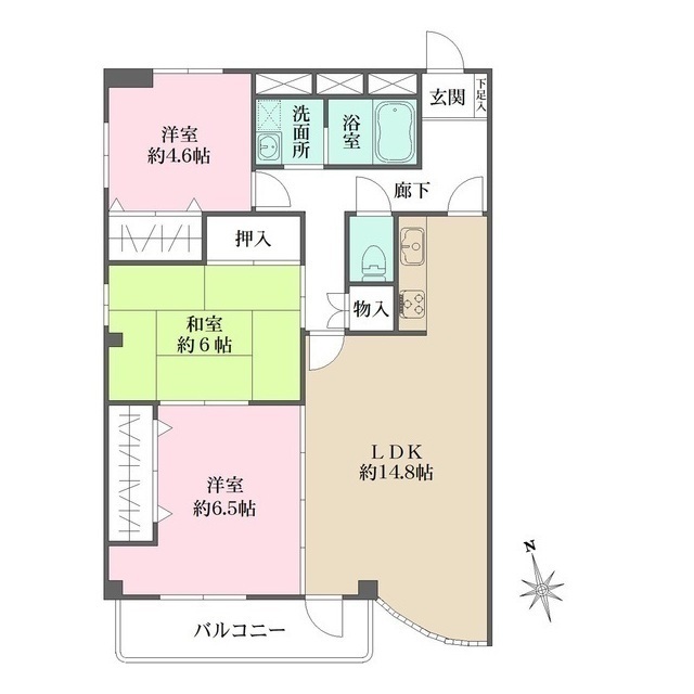 エムテ甲子園の間取図