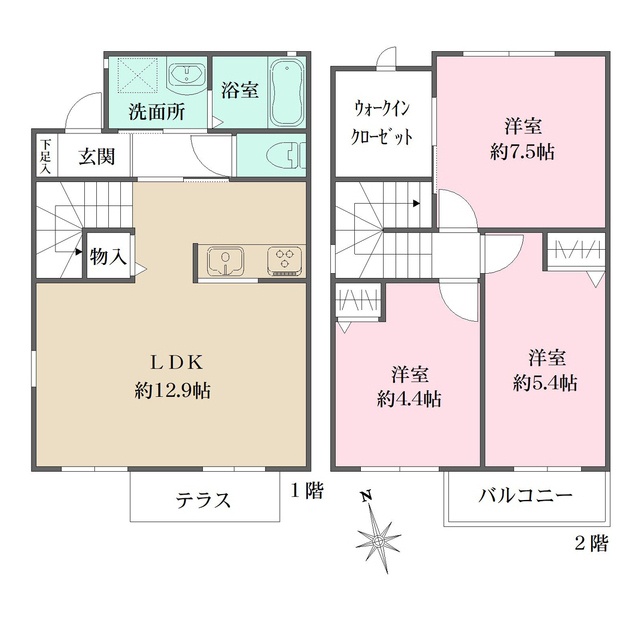シャーメゾン豊楽　C棟の間取図