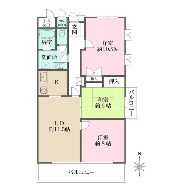 進和北楠アーバンライフの間取図