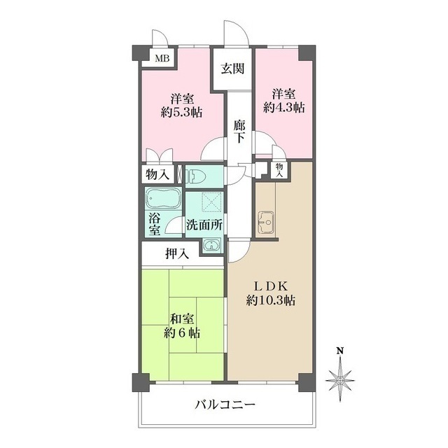 野田マンションの間取図