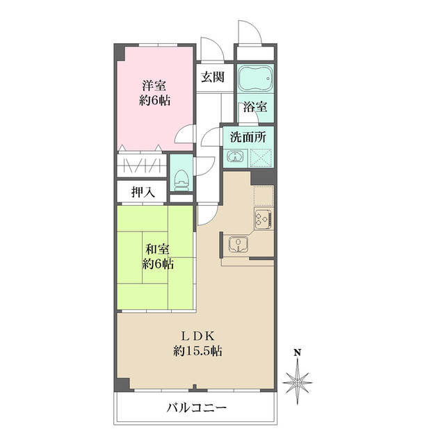 パラシオ苦楽園の間取図