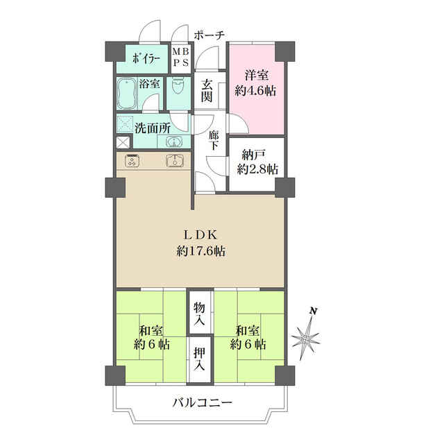 東芦屋ハイツの間取図