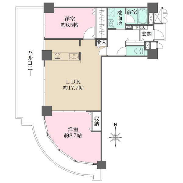 ラピタス３１西宮の間取図