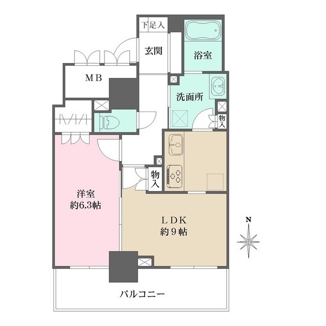 ローレルタワー尼崎の間取図