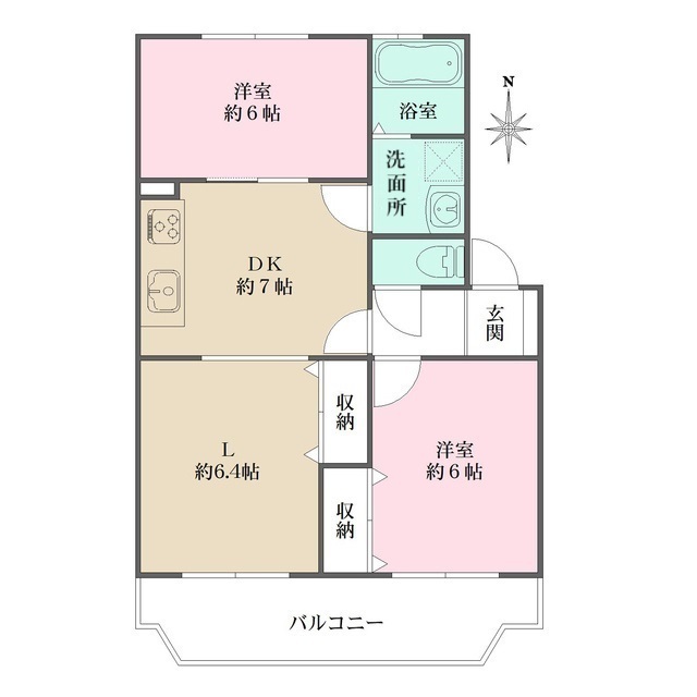 ヴィラ芦屋Ａ棟の間取図