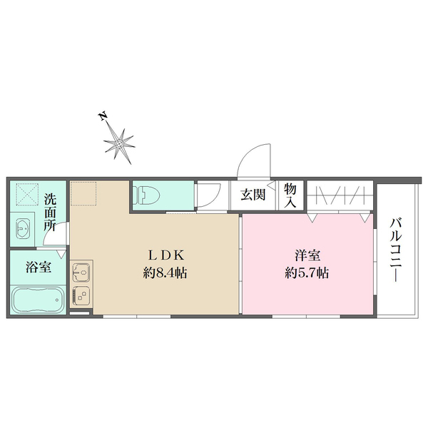 シェリル上鳴尾の間取図