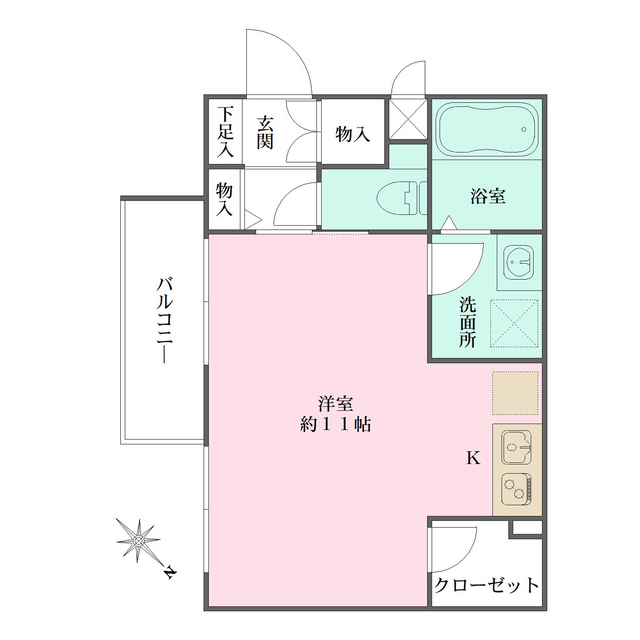 シェリル上鳴尾の間取図