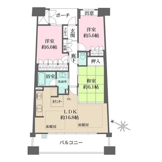リーデンススクエア宝塚リバージュの間取図