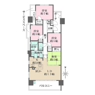 ＢＥＬＩＳＴＡ西宮北口の間取図