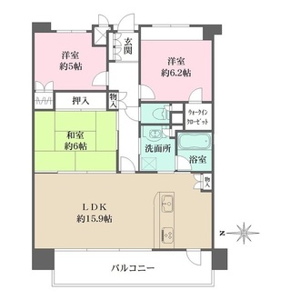 芦屋親王塚アーバンライフの間取図