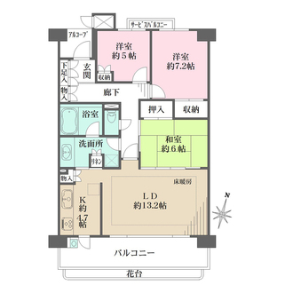 芦屋親王塚アーバンライフの間取図