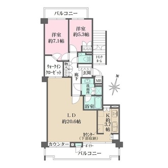 芦屋ソルステージュの間取図
