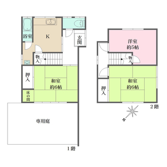 伊丹市西台４丁目戸建北側の間取図