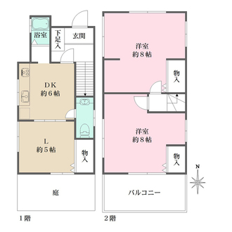 西宮市小松北町１丁目戸建の間取図