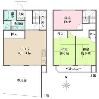 清水町ハイツの間取図