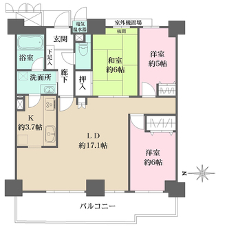 ラピタス３１西宮の間取図