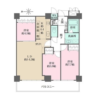 ラピタス３１西宮の間取図