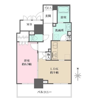 ローレルタワー尼崎の間取図