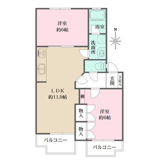 ヴィラ芦屋Ｂ棟の間取図
