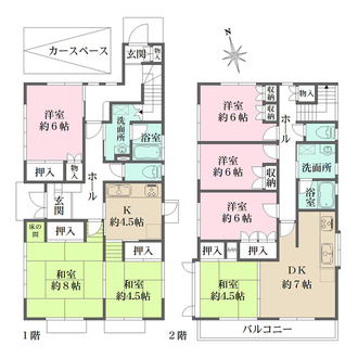 西宮市今津山中町戸建の間取図