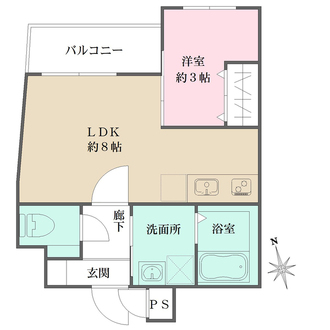 ＮＯＹ　ＮＩＳＨＩＮＯＭＩＹＡの間取図